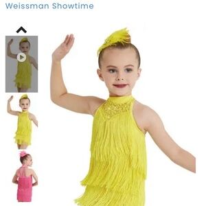 Weissman Showtime Kids Fringe Costume in Vibrant Yellow